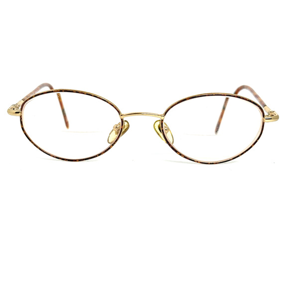 EYE Q Brand Eyeglasses Frames Amber & Gold Full Rim 51-19-140 Frame H18886 - Picture 1 of 7